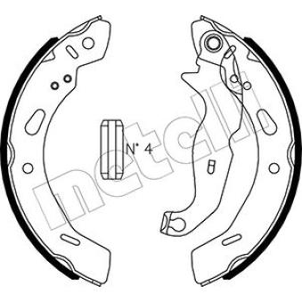 Jeu de mâchoires de frein METELLI OEM 1695033