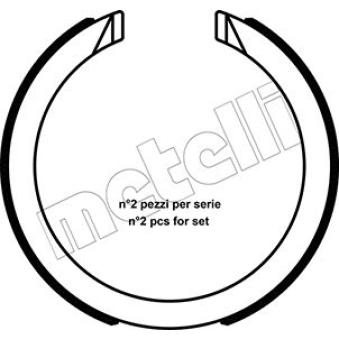 Jeu de mâchoires de frein, frein de stationnement METELLI [53-0491]