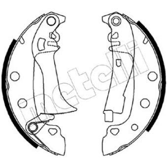 Jeu de mâchoires de frein METELLI 53-0555 pour CHEVROLET CAVALIER 2000 i - 122cv