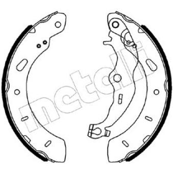 Jeu de mâchoires de frein METELLI 53-0563