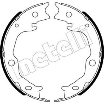 Jeu de mâchoires de frein, frein de stationnement METELLI [53-0645]