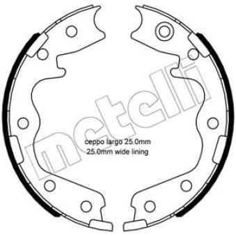 Jeu de mâchoires de frein, frein de stationnement METELLI OEM 4406037P25 Jeu de mâchoires de frein, frein de stationnement METELLI OEM 4406037P25