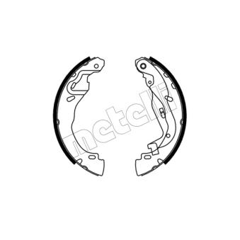 Jeu de mâchoires de frein METELLI [53-0749]