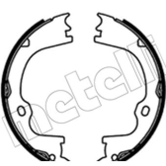 Jeu de mâchoires de frein, frein de stationnement METELLI OEM 68001472aa Jeu de mâchoires de frein, frein de stationnement METELLI OEM 68001472aa