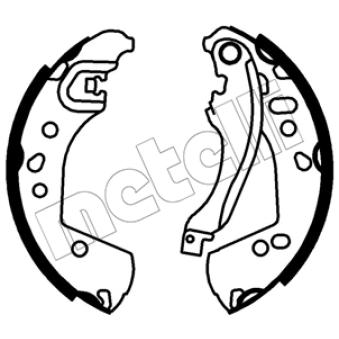 Jeu de mâchoires de frein METELLI 53-0766