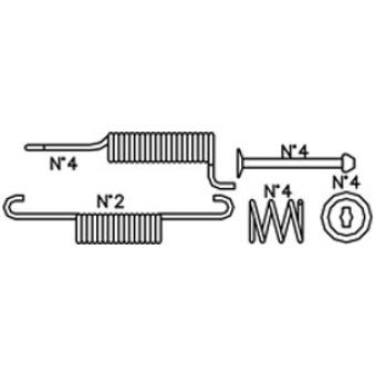 Kit d'accessoires, mâchoire de frein METELLI [K405]