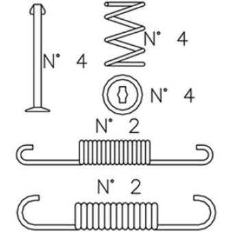 Kit d'accessoires, mâchoire de frein METELLI [K407]