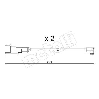 Contact d'avertissement, usure des plaquettes de frein METELLI OEM 42567357 Contact d'avertissement, usure des plaquettes de frein METELLI OEM 42567357