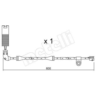 Contact d'avertissement, usure des plaquettes de frein METELLI OEM 34351164371
