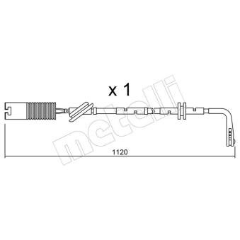 Contact d'avertissement, usure des plaquettes de frein METELLI OEM S0M100030 Contact d'avertissement, usure des plaquettes de frein METELLI OEM S0M100030