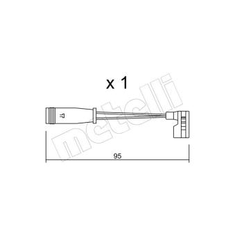 Contact d'avertissement, usure des plaquettes de frein METELLI [SU.164]