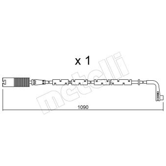 Contact d'avertissement, usure des plaquettes de frein METELLI OEM 34356762253