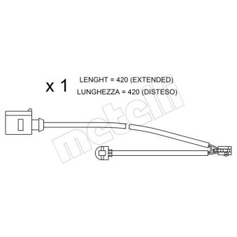 Contact d'avertissement, usure des plaquettes de frein METELLI [SU.217]