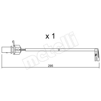 Contact d'avertissement, usure des plaquettes de frein METELLI SU.224 pour AUDI A5 3.0 TDI quattro - 218cv
