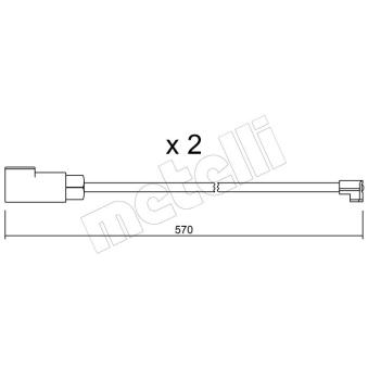 Contact d'avertissement, usure des plaquettes de frein METELLI SU.244K