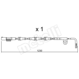 Contact d'avertissement, usure des plaquettes de frein METELLI OEM SEM500080