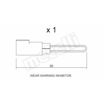 Contact d'avertissement, usure des plaquettes de frein METELLI SU.258 pour FORD TRANSIT COURIER 2.2 TDCi - 110cv