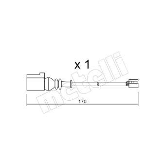 Contact d'avertissement, usure des plaquettes de frein METELLI SU.289