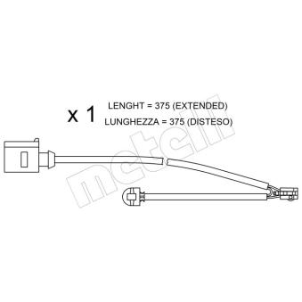 Contact d'avertissement, usure des plaquettes de frein METELLI OEM 97060914300