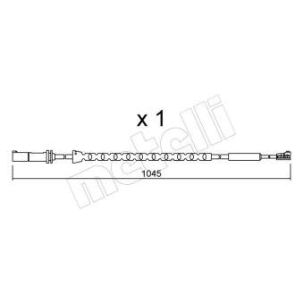 Contact d'avertissement, usure des plaquettes de frein METELLI OEM 34356792571
