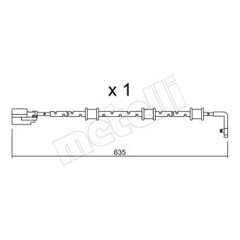 Contact d'avertissement, usure des plaquettes de frein METELLI SU.323 pour JAGUAR XF 5.0 - 385cv