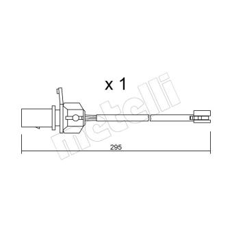 Contact d'avertissement, usure des plaquettes de frein METELLI SU.331 pour KIA CEED 2.0 - 252cv