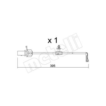 Contact d'avertissement, usure des plaquettes de frein METELLI SU.346 pour AUDI A4 2.0 TDI - 150cv
