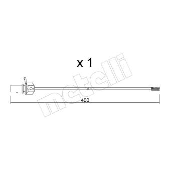 Contact d'avertissement, usure des plaquettes de frein METELLI [SU.347]