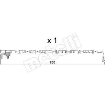 Contact d'avertissement, usure des plaquettes de frein METELLI OEM LR061394
