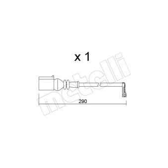 Contact d'avertissement, usure des plaquettes de frein METELLI [SU.365]
