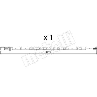 Contact d'avertissement, usure des plaquettes de frein METELLI SU.370 pour BMW i3 Range Extender - 170cv