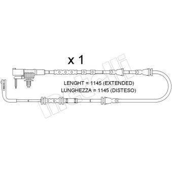 Contact d'avertissement, usure des plaquettes de frein METELLI SU.384 pour JAGUAR E-PACE 2.0 D165 MHEV AWD - 163cv