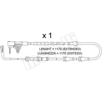 Contact d'avertissement, usure des plaquettes de frein METELLI SU.385 pour JAGUAR E-PACE 2.0 D165 MHEV AWD - 163cv