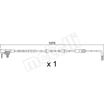 Contact d'avertissement, usure des plaquettes de frein METELLI [SU.390]