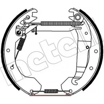 METELLI 51-0442 - Kit de freins arrière (prémontés)