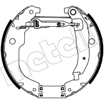 METELLI 51-0449 - Kit de freins arrière (prémontés)