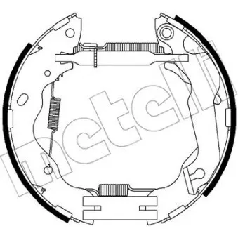 METELLI 51-0457 - Kit de freins arrière (prémontés)