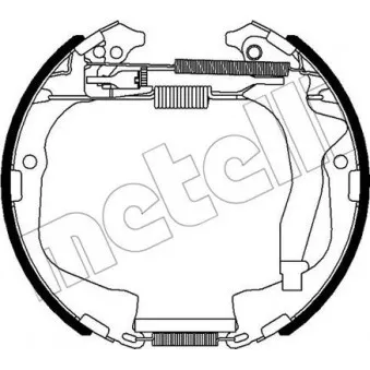 METELLI 51-0495 - Kit de freins arrière (prémontés)