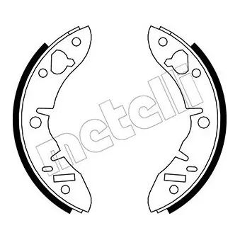 Jeu de mâchoires de frein METELLI OEM gbs733