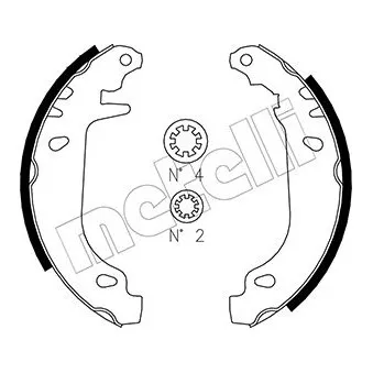 Jeu de mâchoires de frein METELLI OEM 4241G3