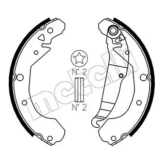 METELLI 53-0048 - Jeu de mâchoires de frein
