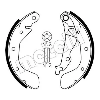 Jeu de mâchoires de frein METELLI OEM 93740252