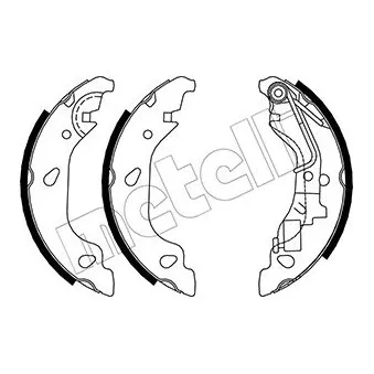 METELLI 53-0080Y - Jeu de mâchoires de frein