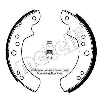 METELLI 53-0114 - Jeu de mâchoires de frein
