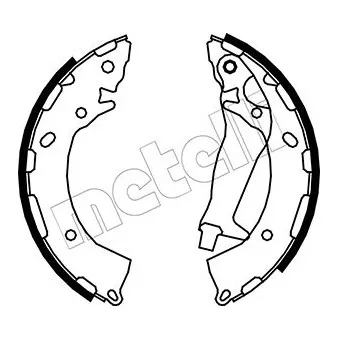 METELLI 53-0177 - Jeu de mâchoires de frein