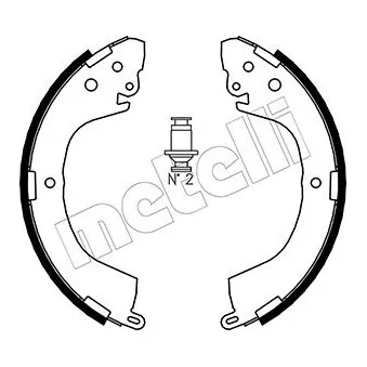 METELLI 53-0260 - Jeu de mâchoires de frein