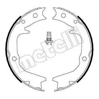 METELLI 53-0265 - Jeu de mâchoires de frein, frein de stationnement