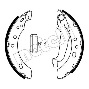 Jeu de mâchoires de frein METELLI OEM 4406099B26