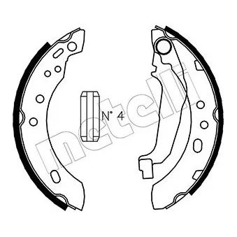 METELLI 53-0284 - Jeu de mâchoires de frein