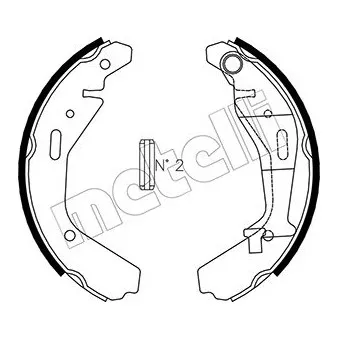 METELLI 53-0318 - Jeu de mâchoires de frein